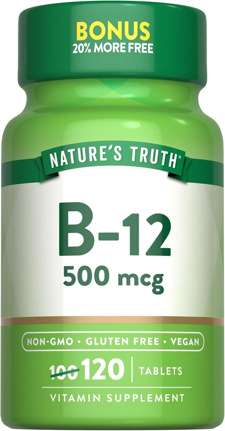 Nature's Truth B12 Vitamin | 500 mcg | 120 Tablets | Vegan