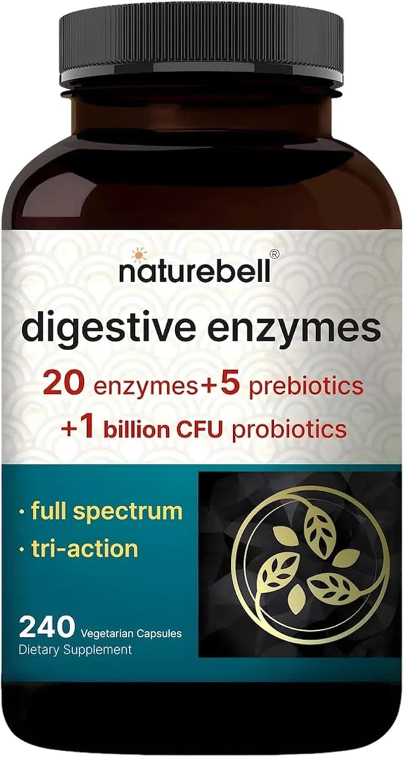 NatureBell Digestive Enzymes - 240 Capsules - Gut & Digestive…