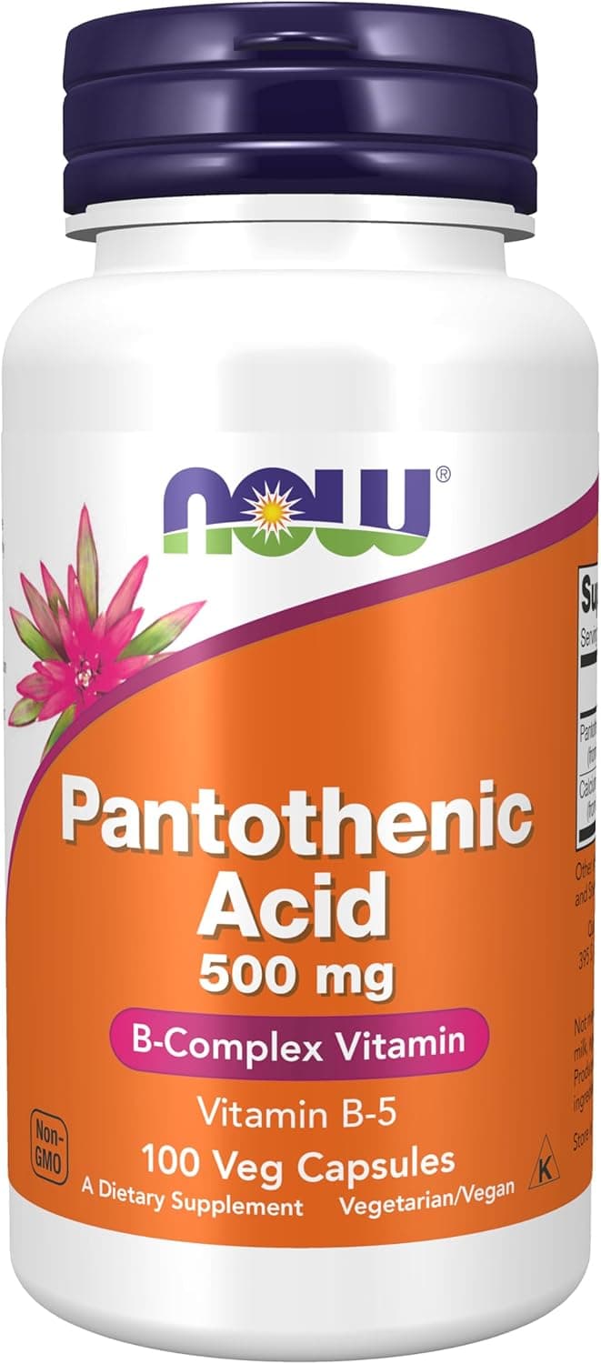 NOW Foods Supplements, Pantothenic Acid (Vitamin B-5) 500 mg…