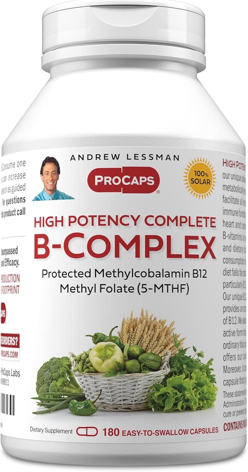 ANDREW LESSMAN High Potency B-Complex 180 Capsules - with High…