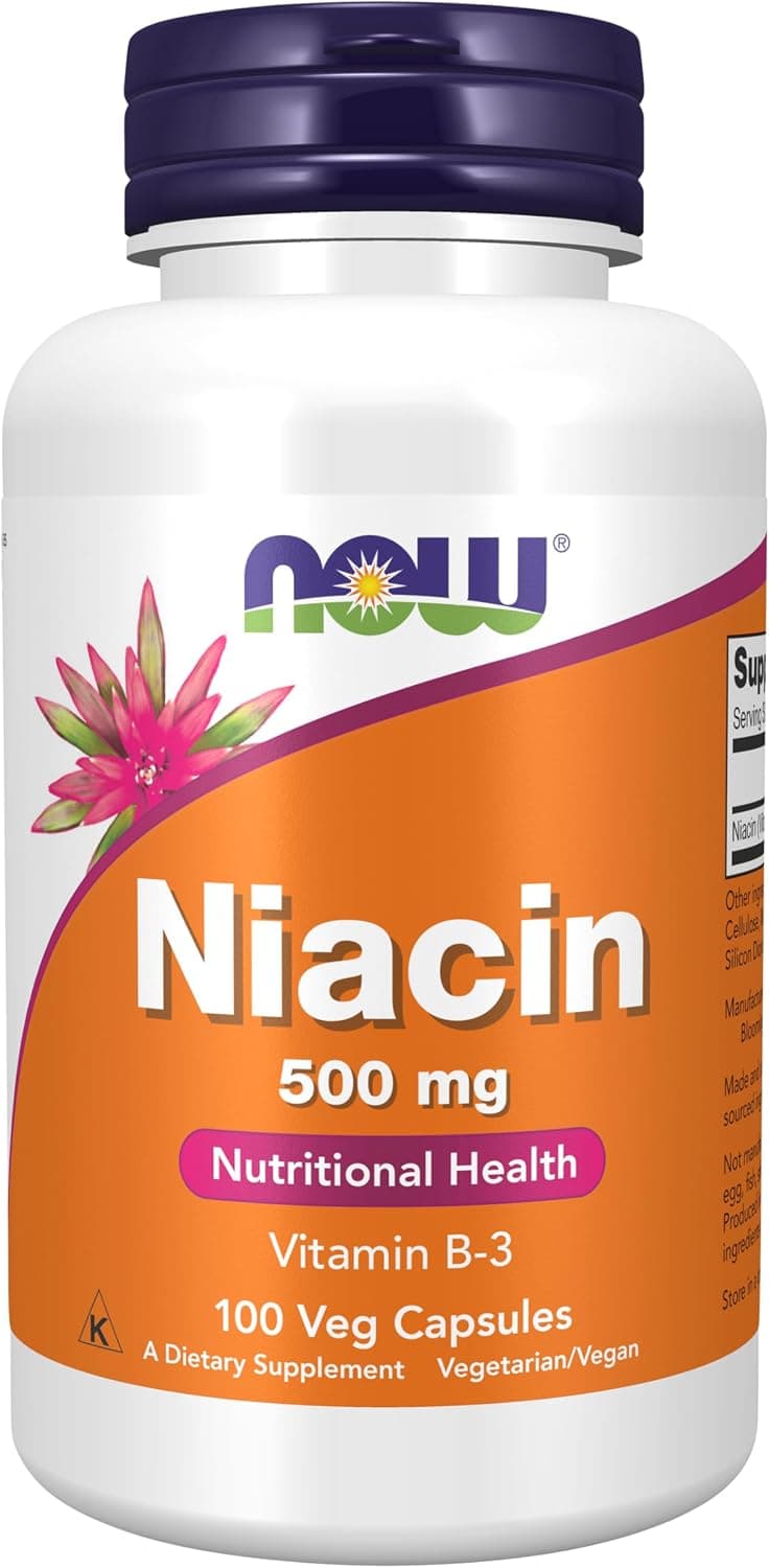 NOW Foods Supplements, Niacin (Vitamin B-3) 500 mg, Essential…