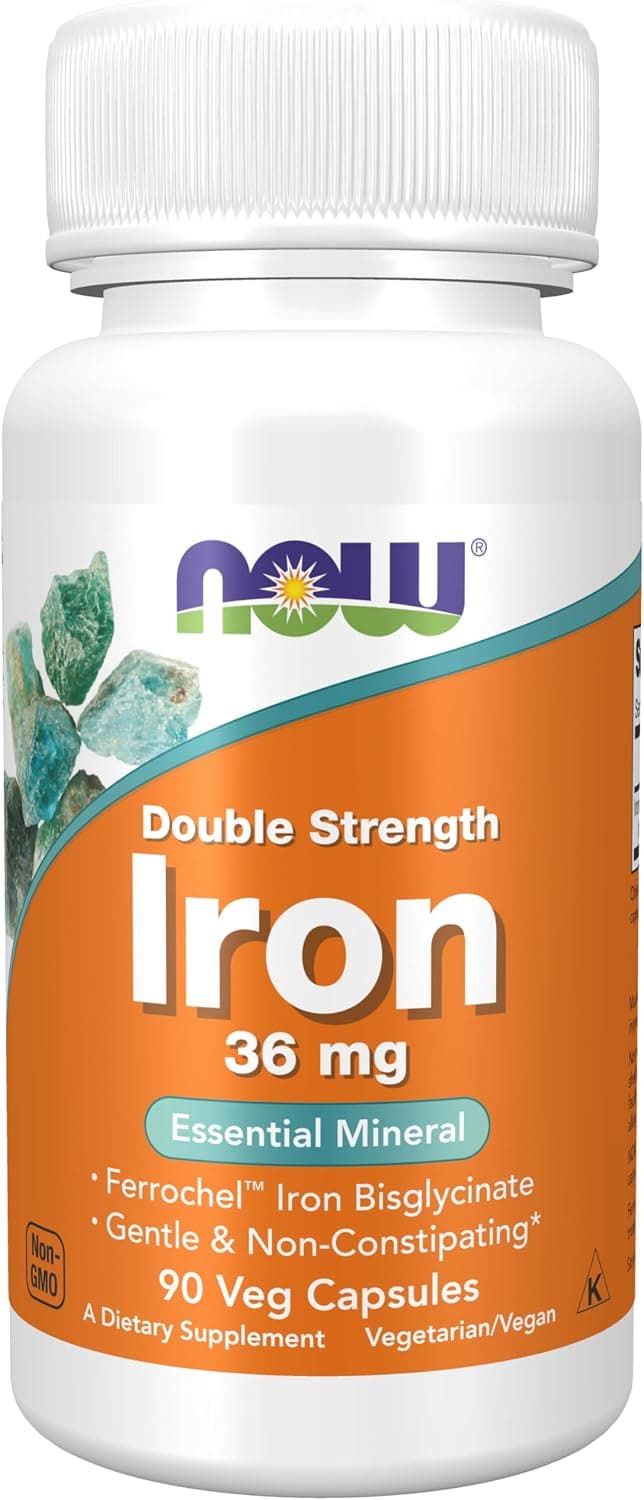 NOW Supplements, Iron 36 mg, Double Strength…