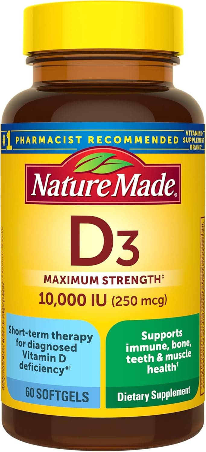 Nature Made Vitamin D3 10000 IU (250 mcg) Maximum Strength