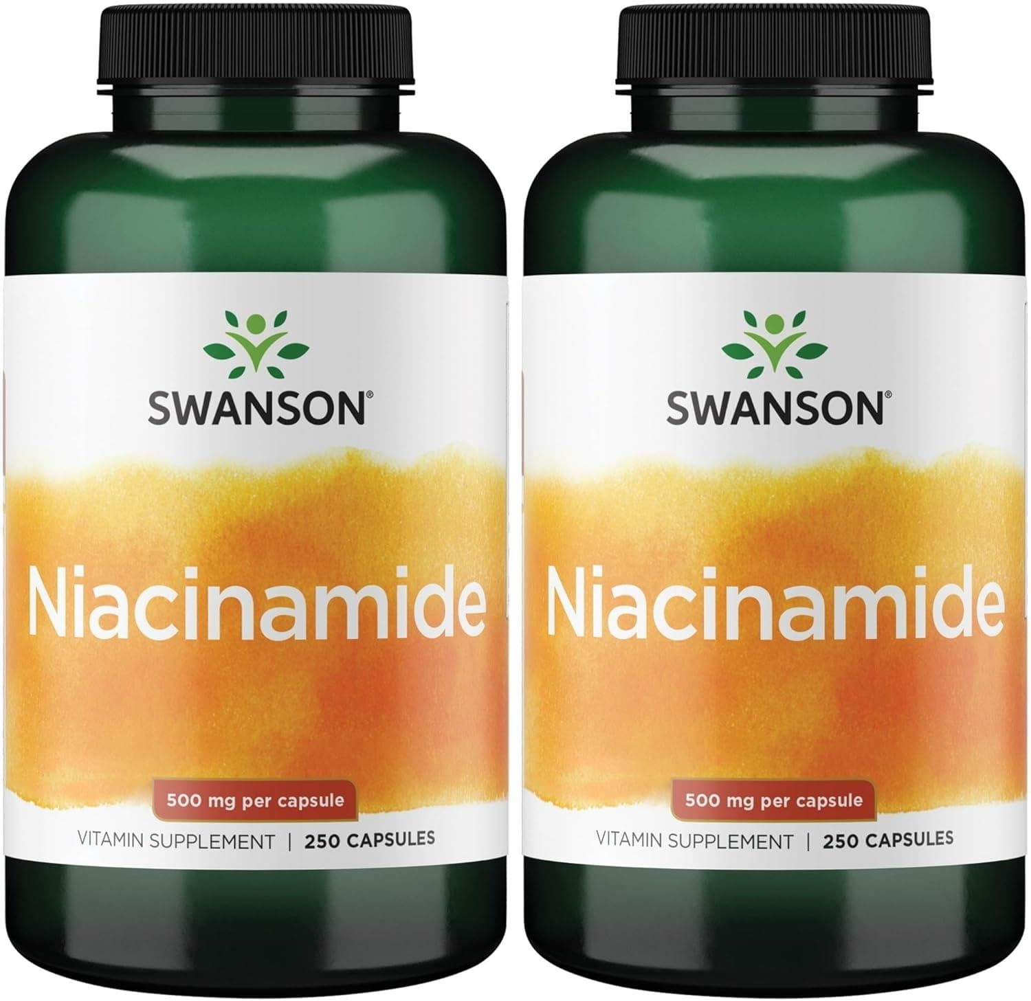 Swanson Niacinamide 500 mg 250 Caps (2 Pack)