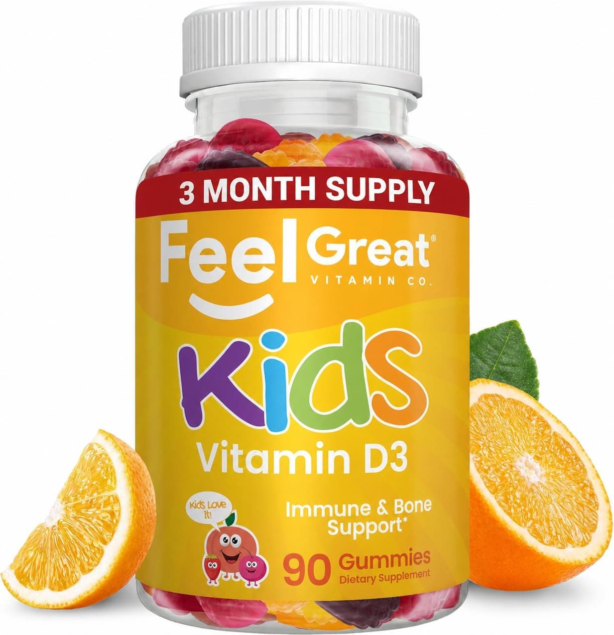Feel Great Kids Vitamin D3 1000 IU | Kids Vitamin D Gummies…