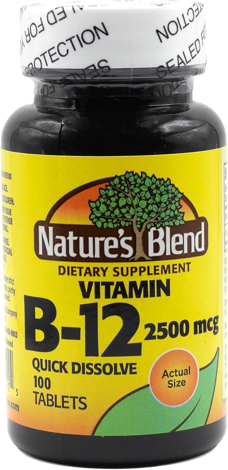 Nature`s Blend Vitamin B-12 2500mcg Tablets 100 ct