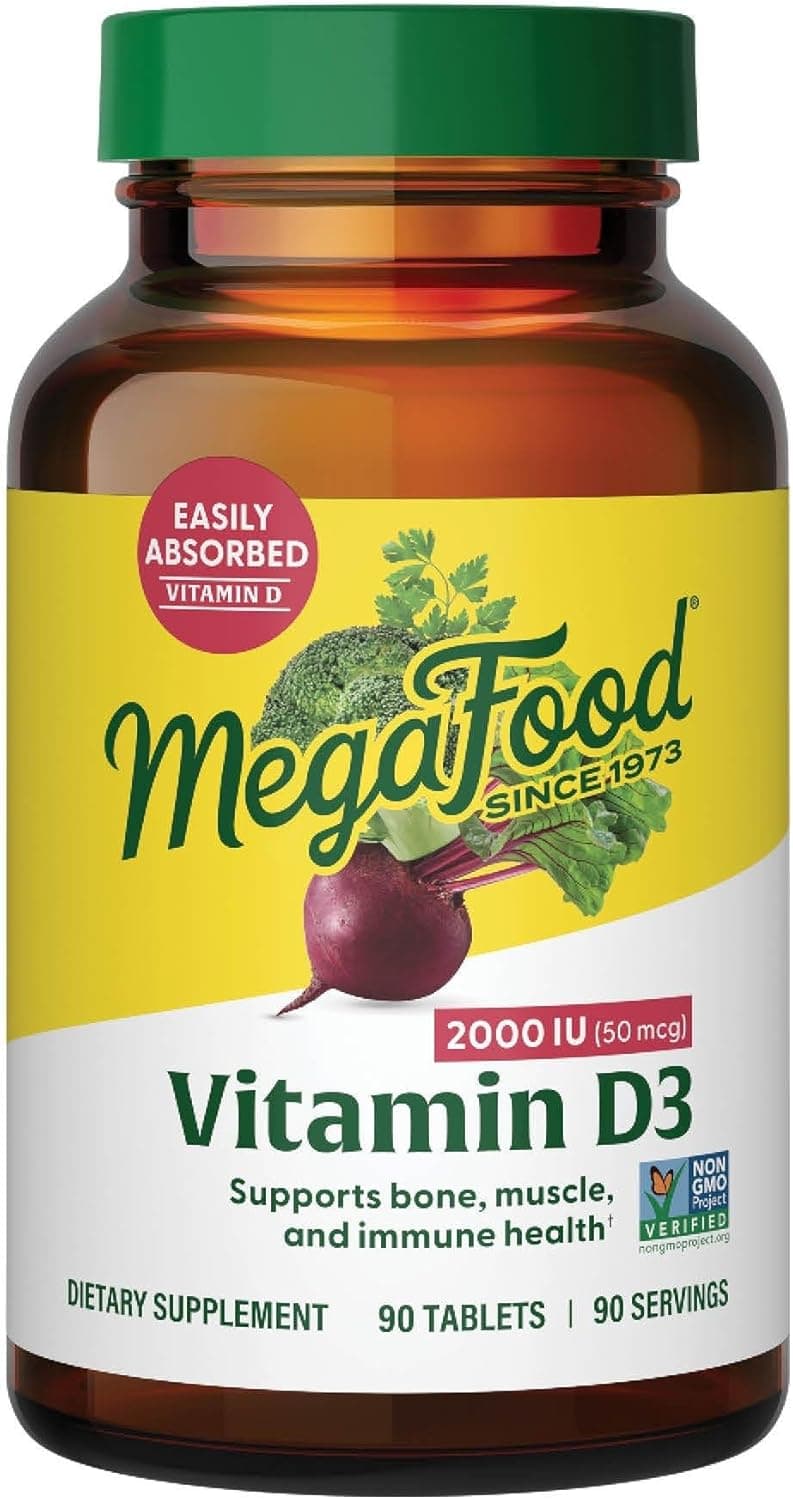 MegaFood Vitamin D3 2000 IU (50 mcg) - Vitamin D Supplements…
