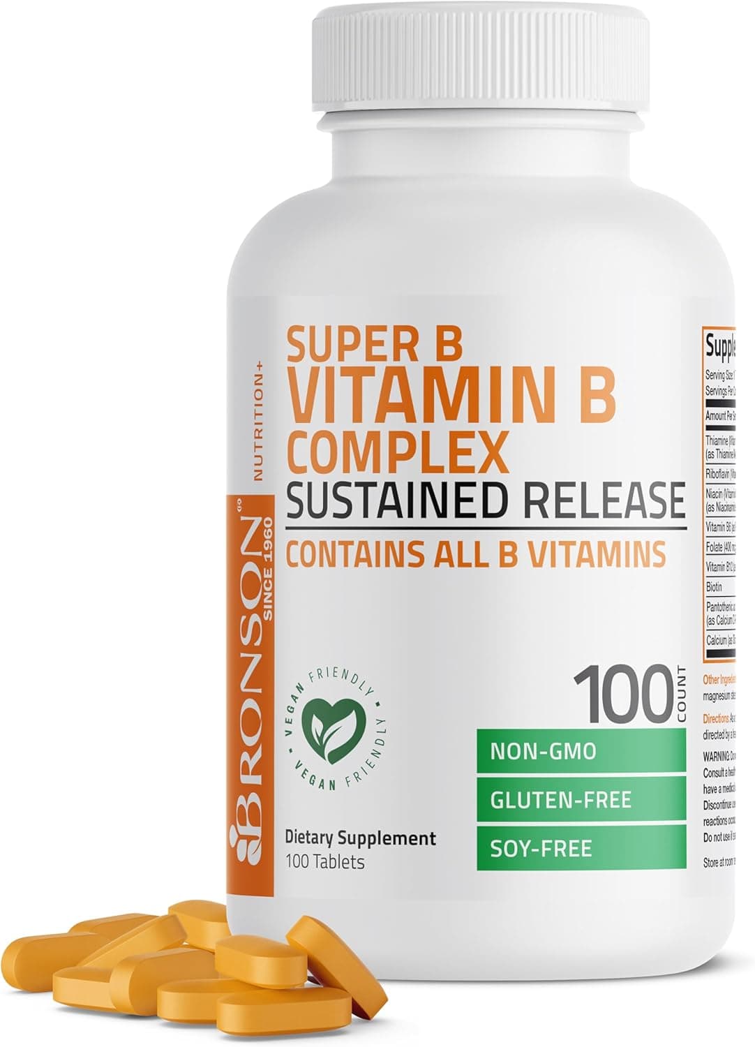 Bronson Super B Vitamin B Complex Sustained Slow Release…