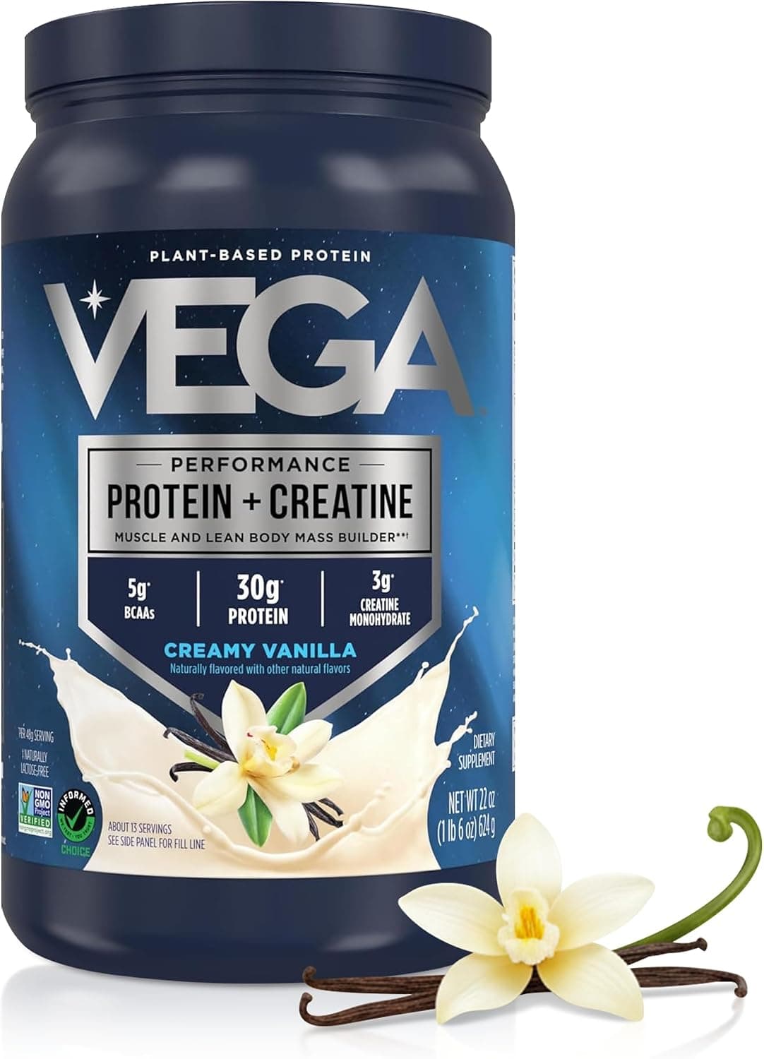 Vega Protein + Creatine – 30g Plant Based Protein Powder + 3g…