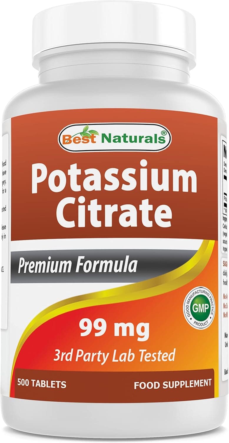 Best Naturals Potassium Citrate 99mg 500 Tablets - 3rd Party…