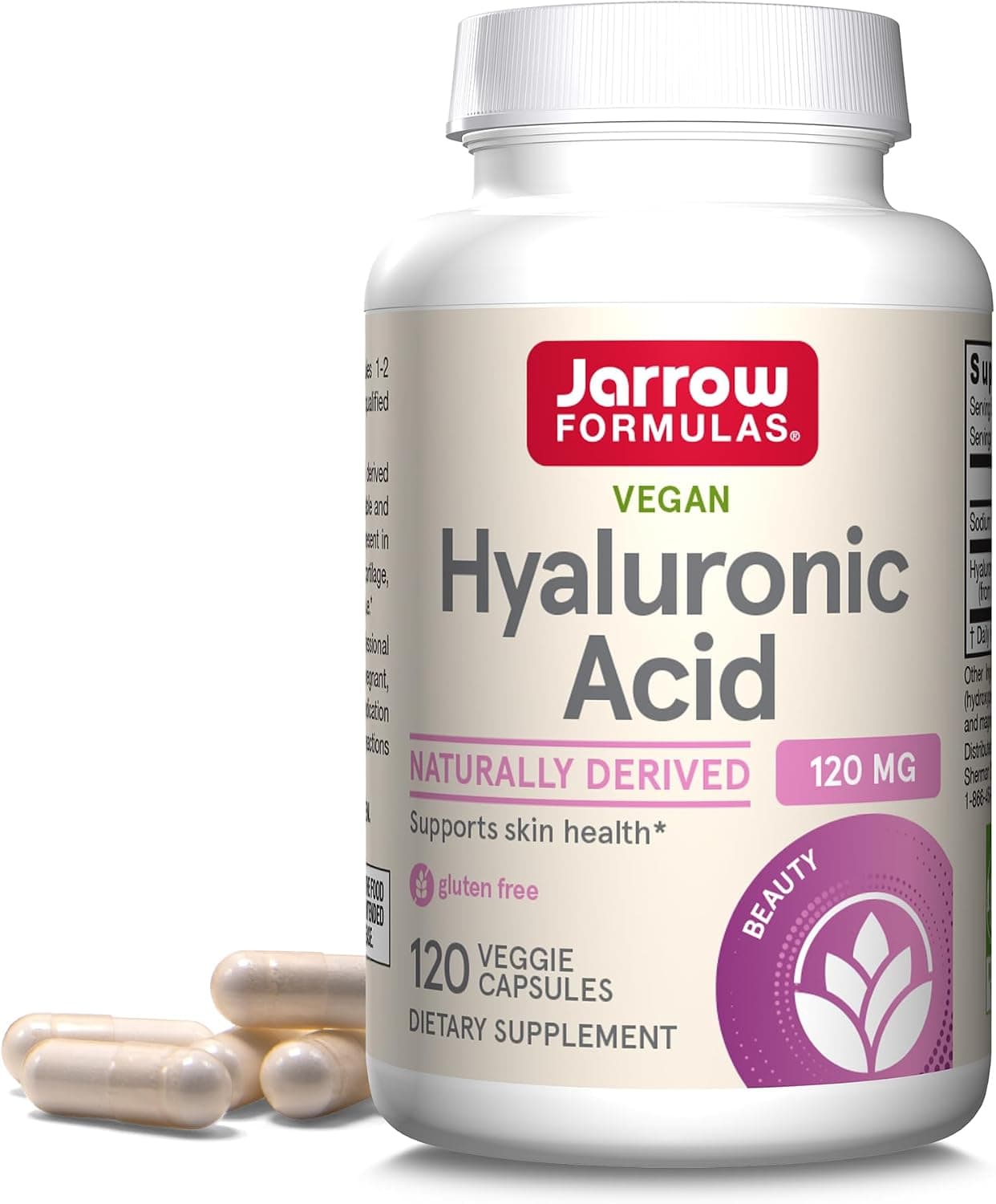 Jarrow Formulas Hyaluronic Acid 120 mg, 120 Veggie Capsules