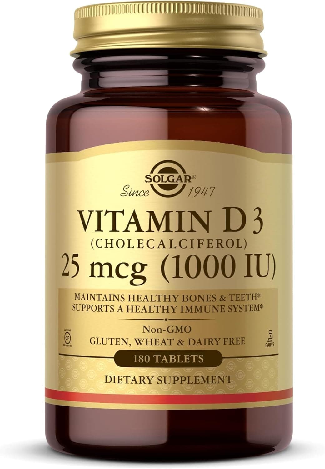 Solgar Vitamin D3 (Cholecalciferol) 25 mcg (1000 IU) – 180…