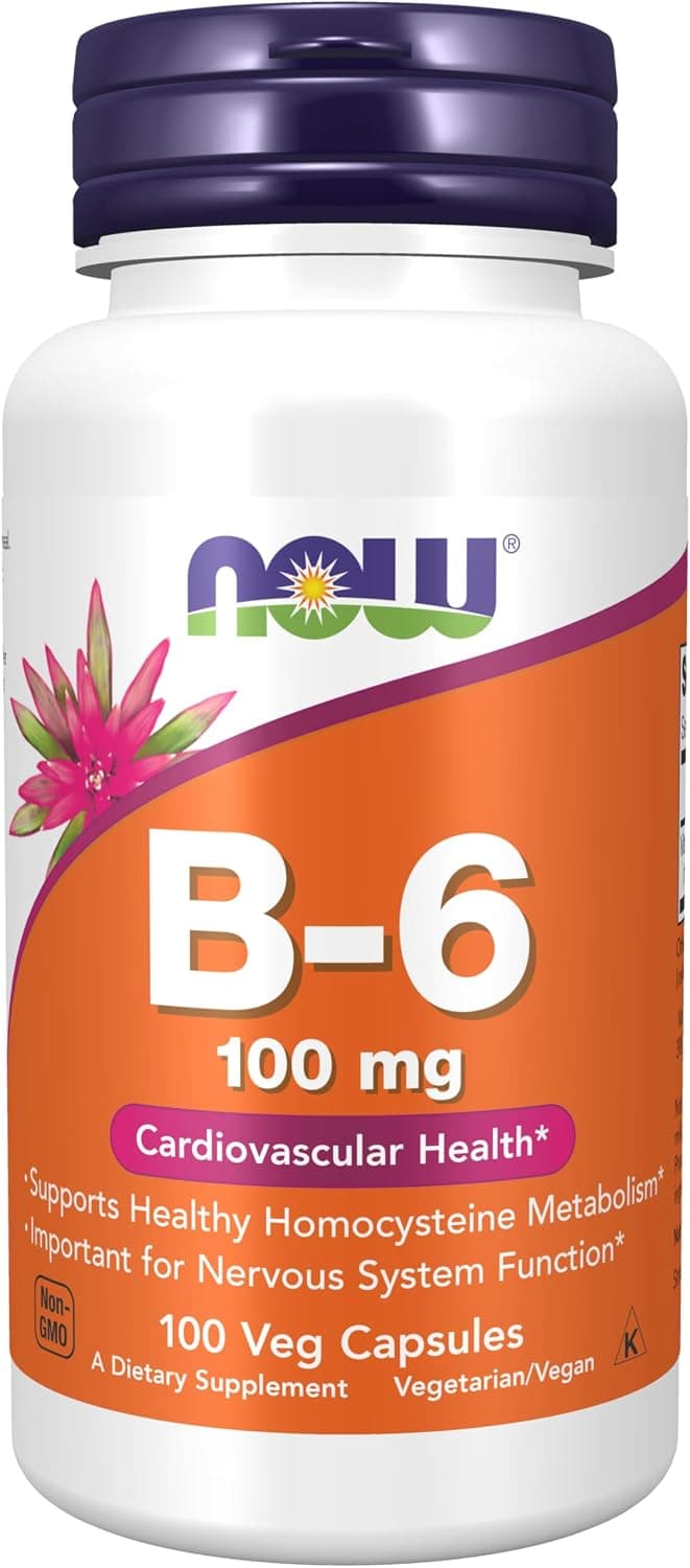 NOW Foods Supplements, Vitamin B-6 (Pyridoxine HCl) 100 mg…