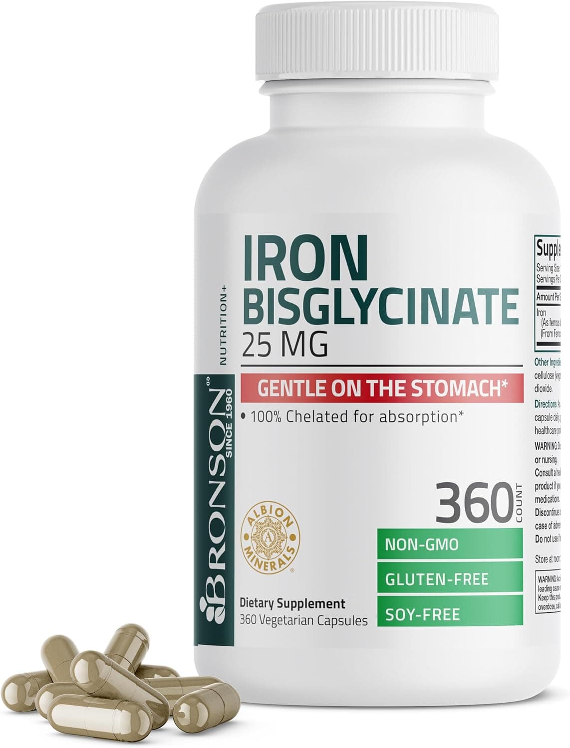 Bronson Iron Bisglycinate 25 mg