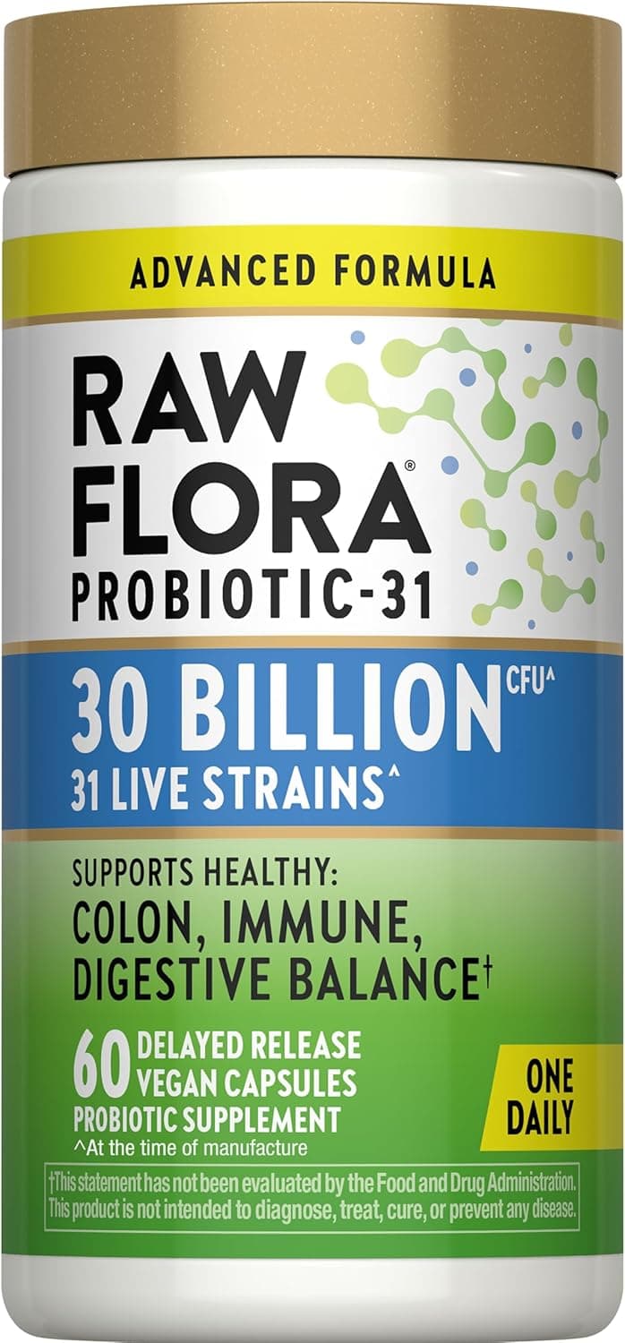 Raw Flora Probiotic for Women and Men | 30 Billion CFU | 60…