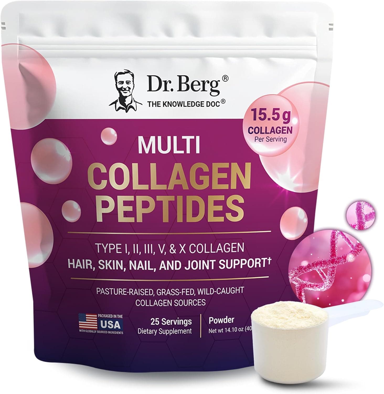 Dr. Berg Multi Collagen Peptides Powder Types I