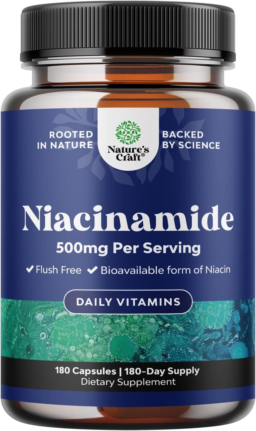 Pure Vitamin B3 Niacinamide 500mg Capsules - Niacinamide (Vit…