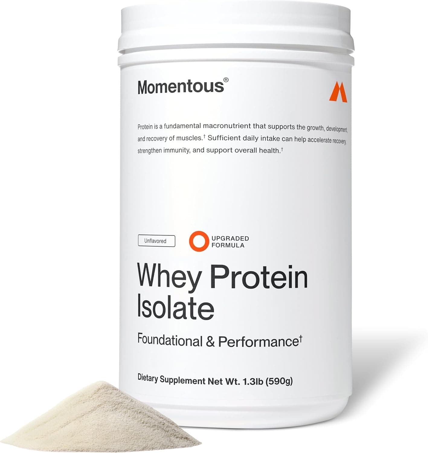 Momentous Essential Grass-Fed Whey Protein Powder - 20 g Whey…