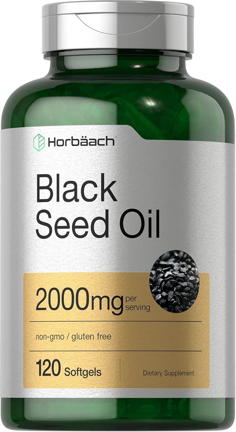 Horbaach Black Seed Oil Cold Pressed Softgel Capsules | 2000mg…