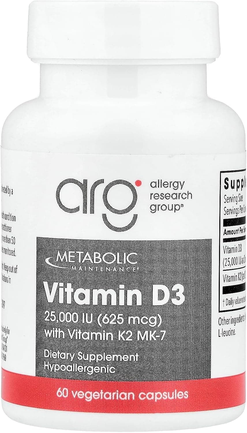 Metabolic Maintenance Vitamin D3 and K2 Supplements - Vitamin…
