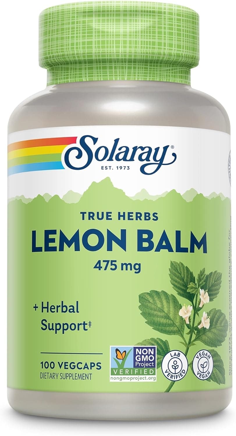 Solaray Lemon Balm 475 mg - Lemon Balm Capsules Supplement