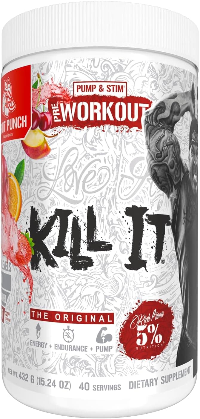 5% Nutrition Rich Piana Kill It Pre Workout Powder w/Creatine