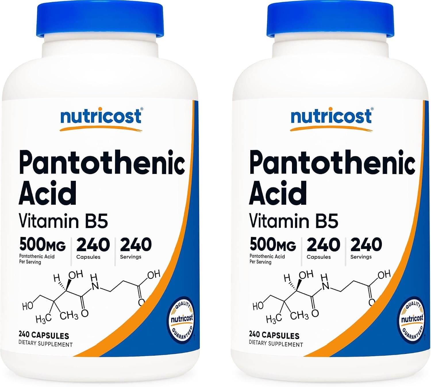 Nutricost Pantothenic Acid (Vitamin B5) 500mg