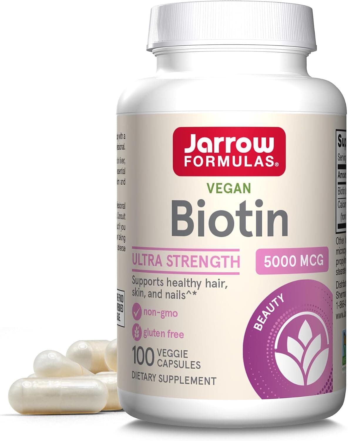 Jarrow Formulas® Biotin Ultra Strength 5000 mcg