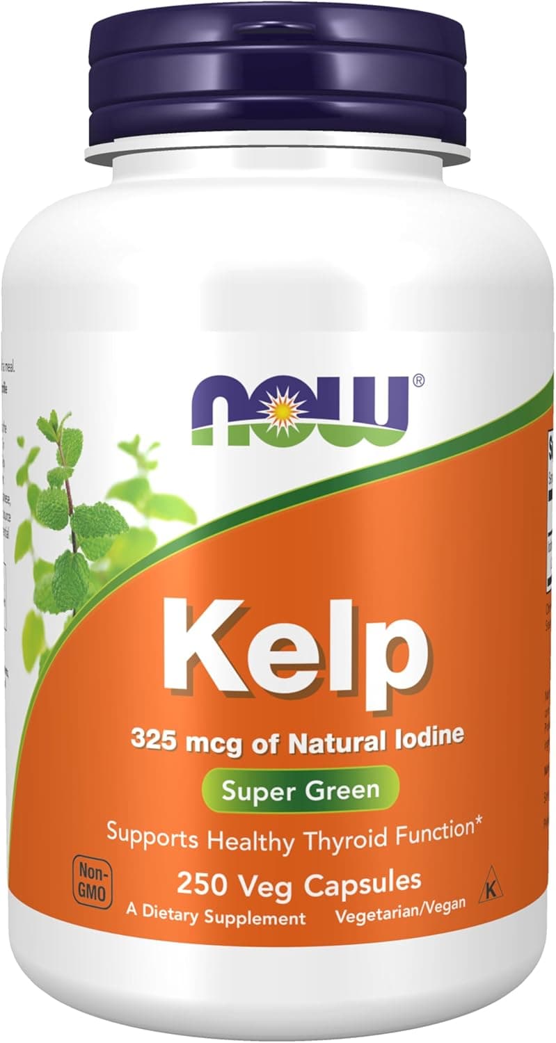 NOW Supplements, Kelp 325 mcg of Natural Iodine, Supports…