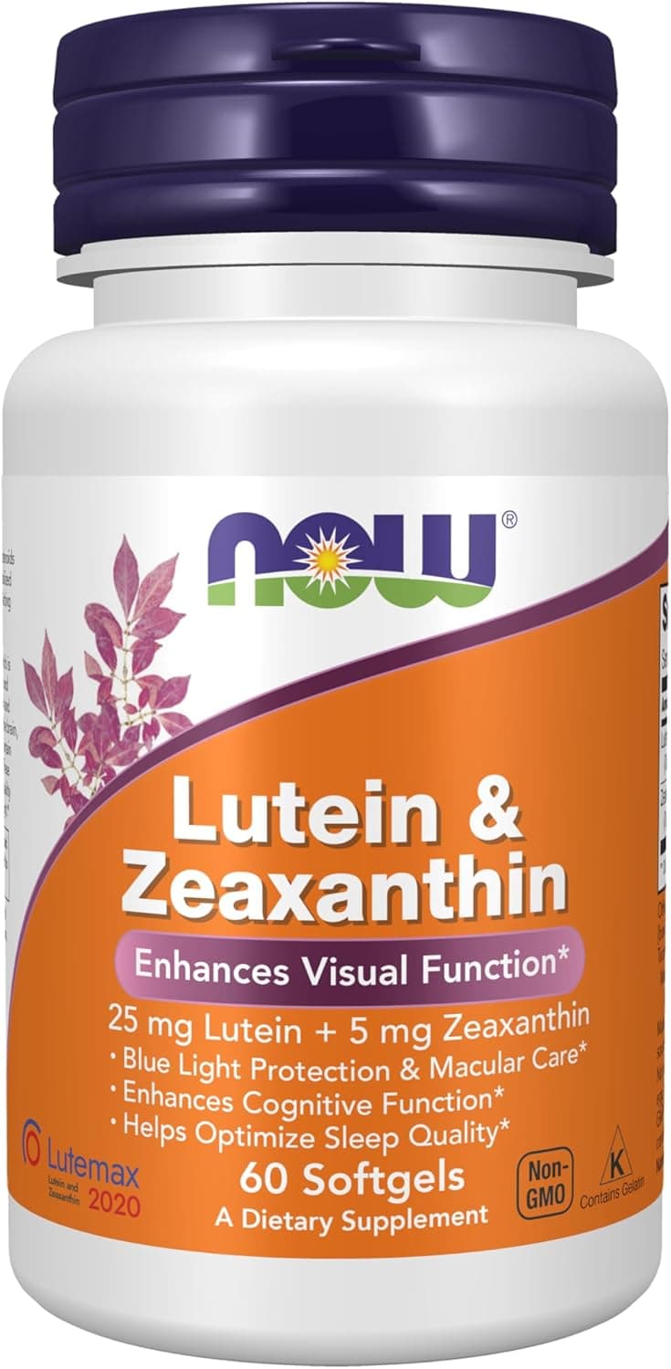 NOW Foods Supplements, Lutein & Zeaxanthin with 25 mg Lutein…