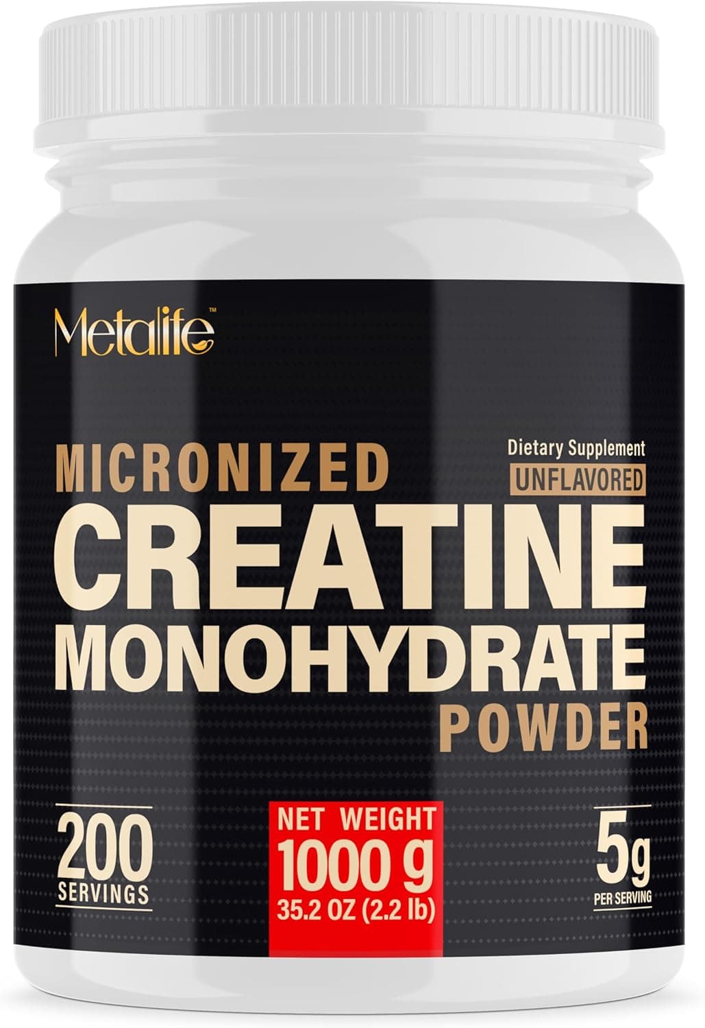 100% Pure Creatine Monohydrate Powder 200 Servings