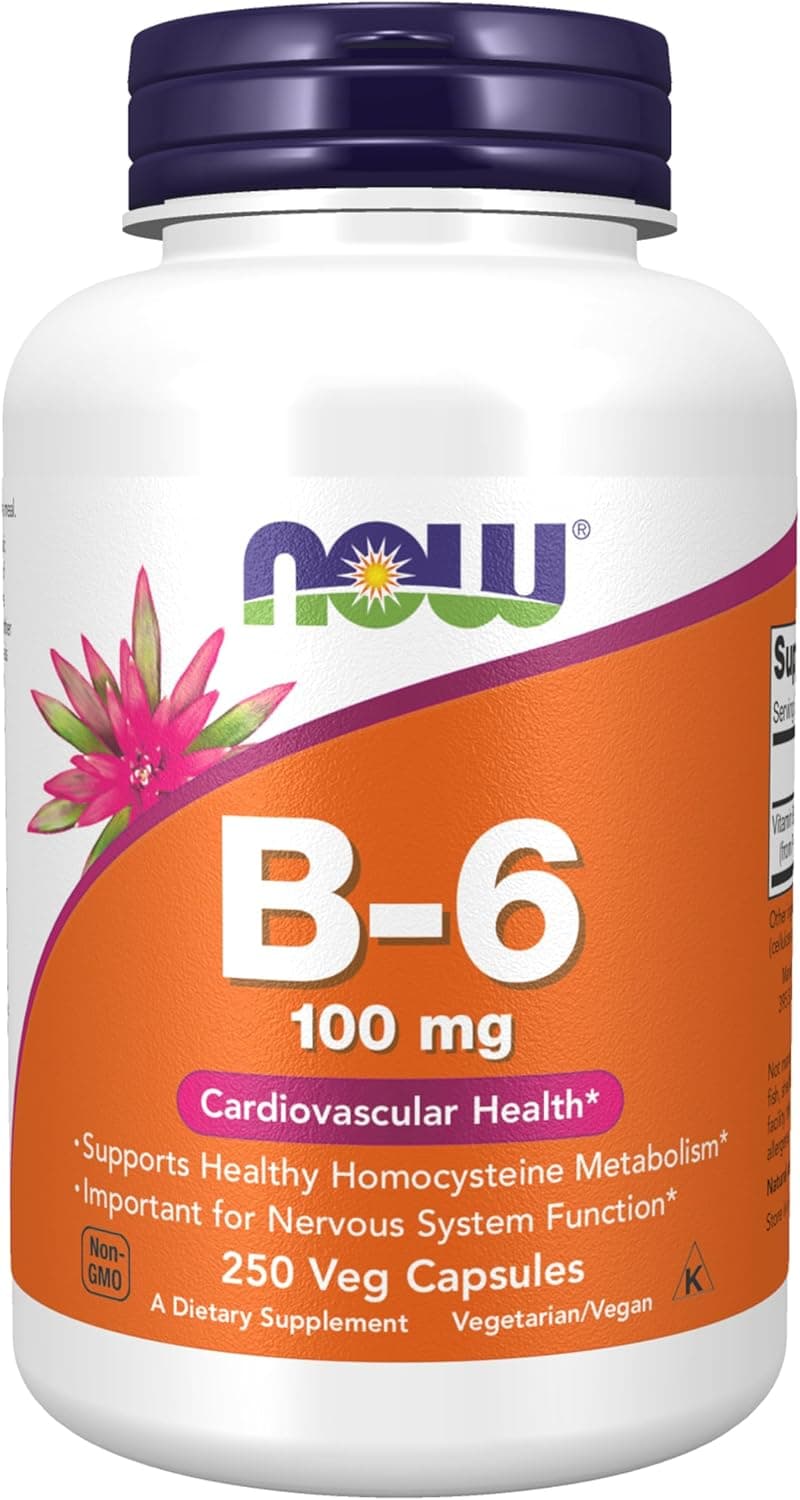 NOW Foods Supplements, Vitamin B-6 (Pyridoxine HCl) 100 mg…