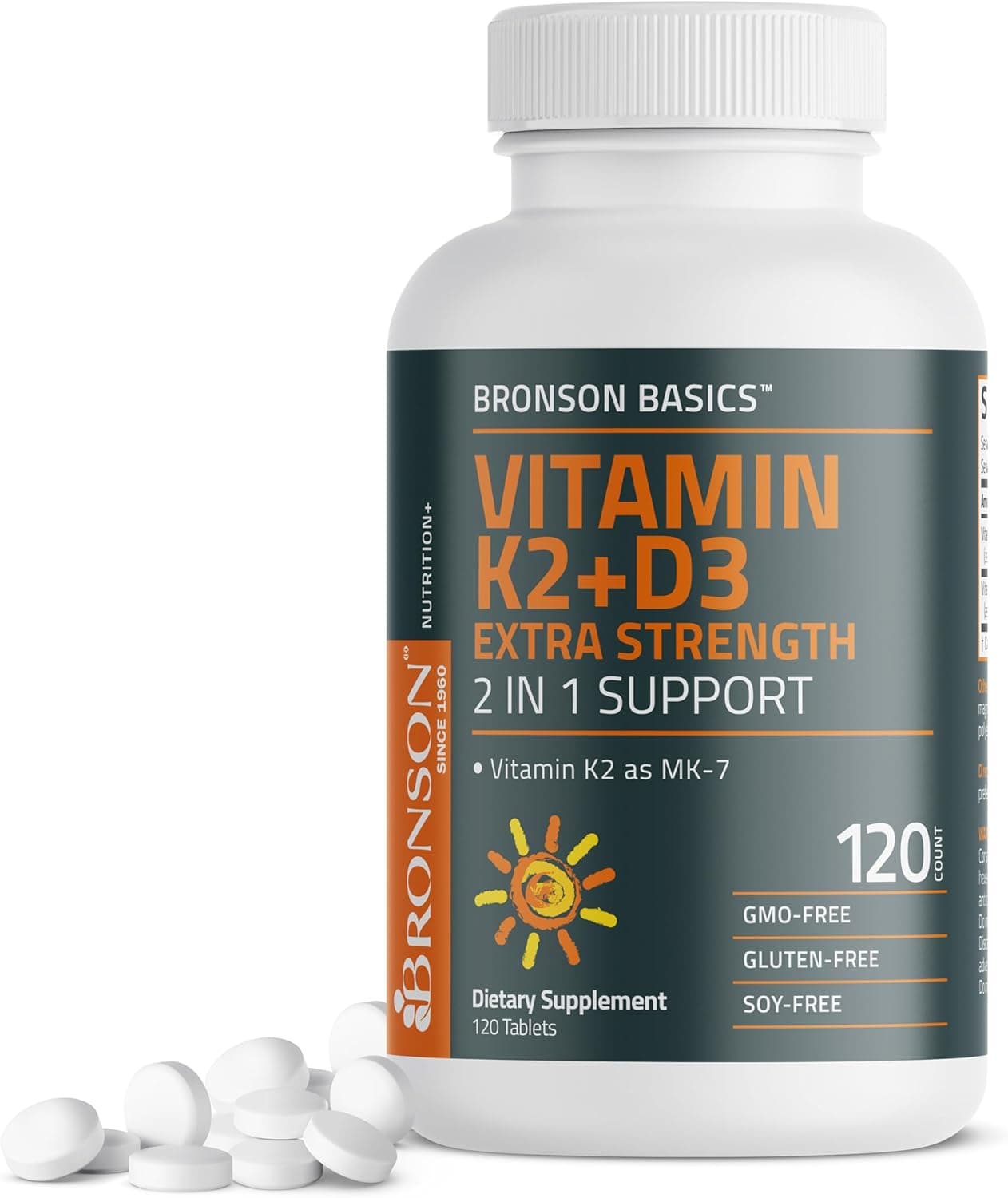 Vitamin K2 (MK7) with D3 Supplement Extra Strength 2 in 1…