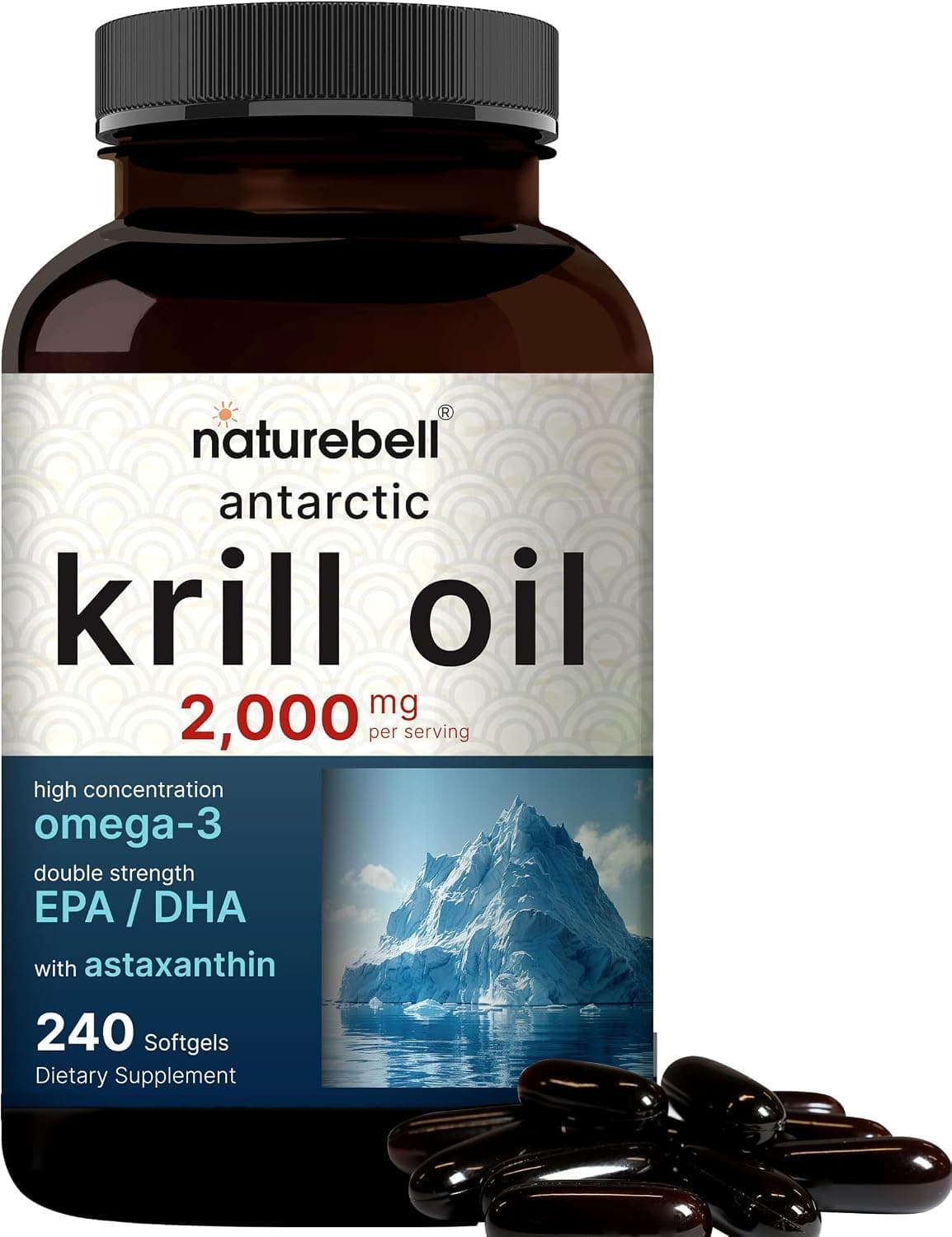 NatureBell Antarctic Krill Oil 2000mg Supplement