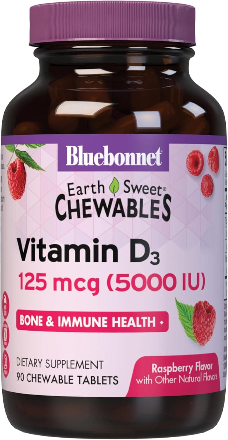 Bluebonnet Nutrition Earth Sweet Vitamin D3 5000 IU Chewable…