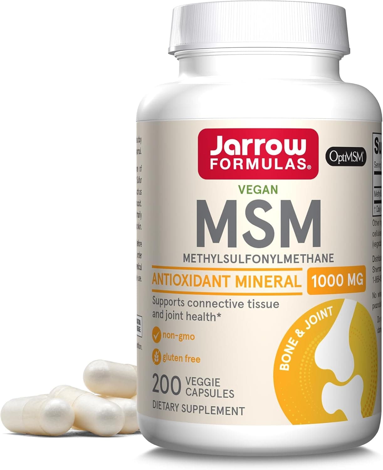 Jarrow Formulas MSM 1000 mg - 200 Veggie Capsules…
