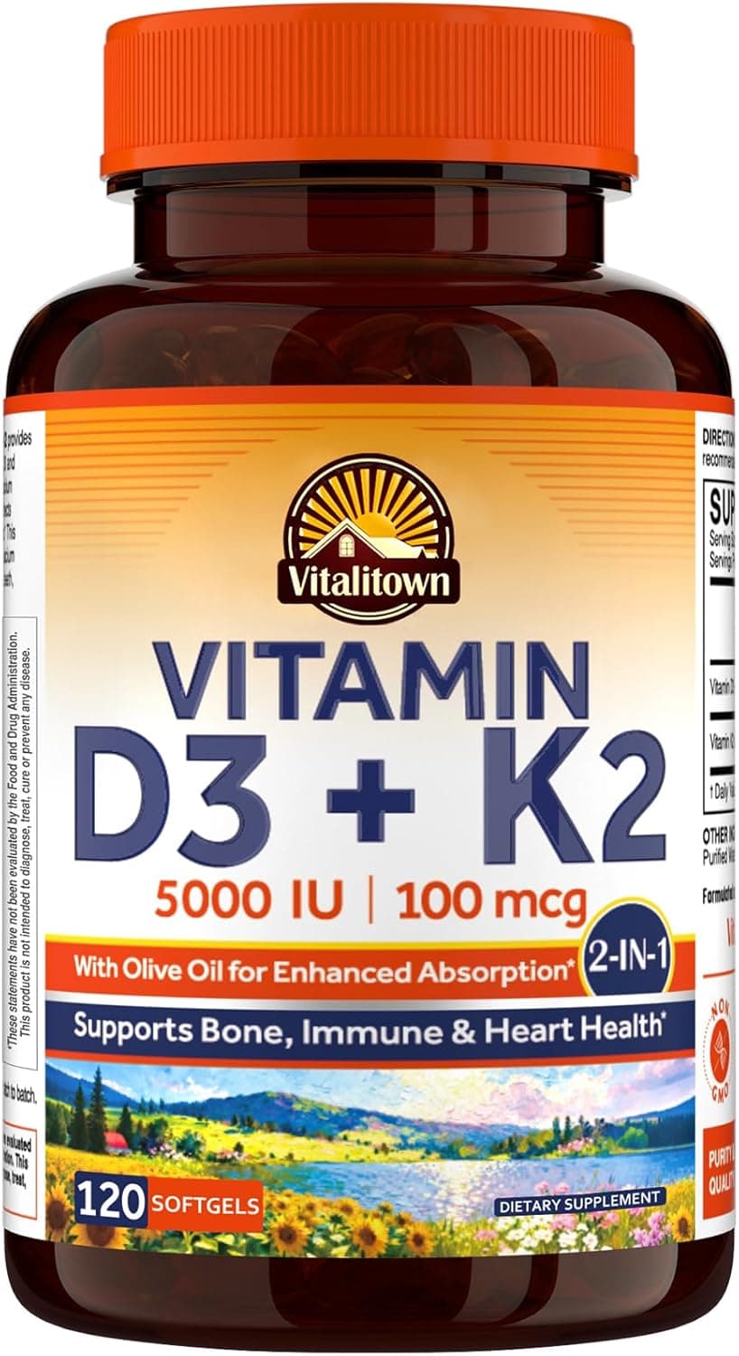 Vitalitown Vitamin D3 K2 Supplement
