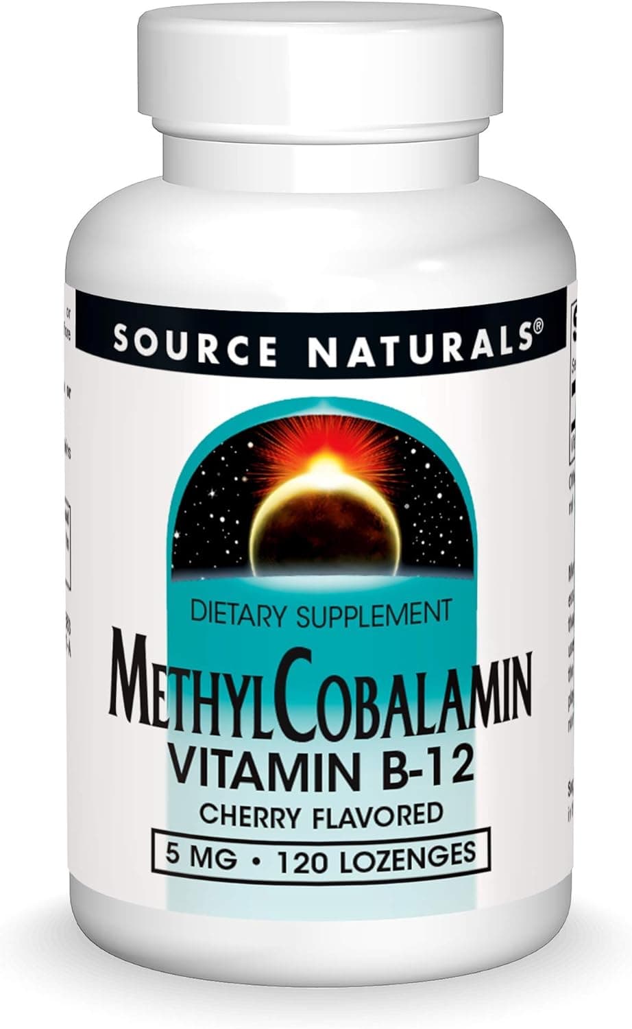 Source Naturals Methylcobalamin Vitamin B-12 5mg Cherry…