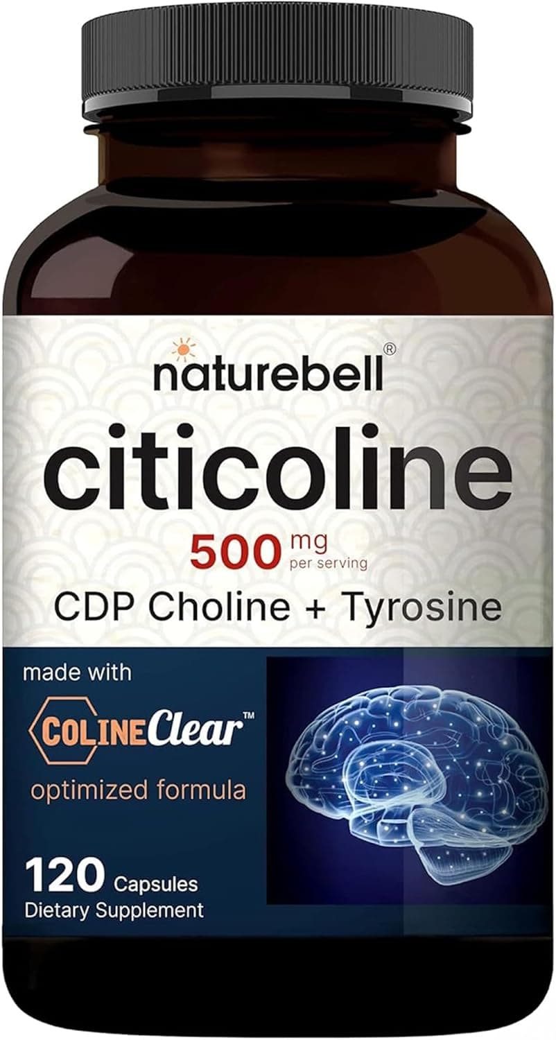 NatureBell Citicoline 500mg - 120 Capsules - Brain Function…