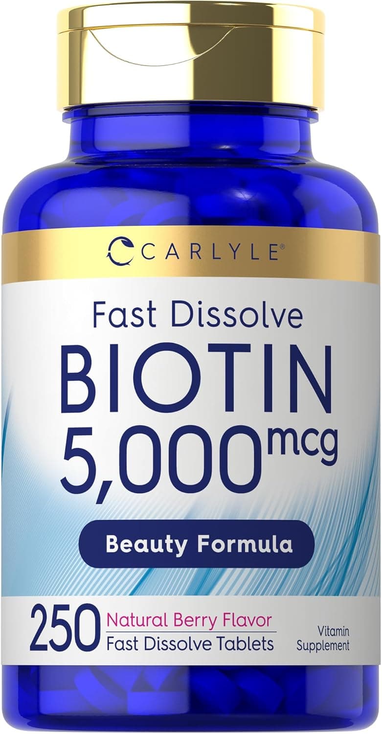Carlyle Biotin 5000mcg | 250 Fast Dissolve Tablets…