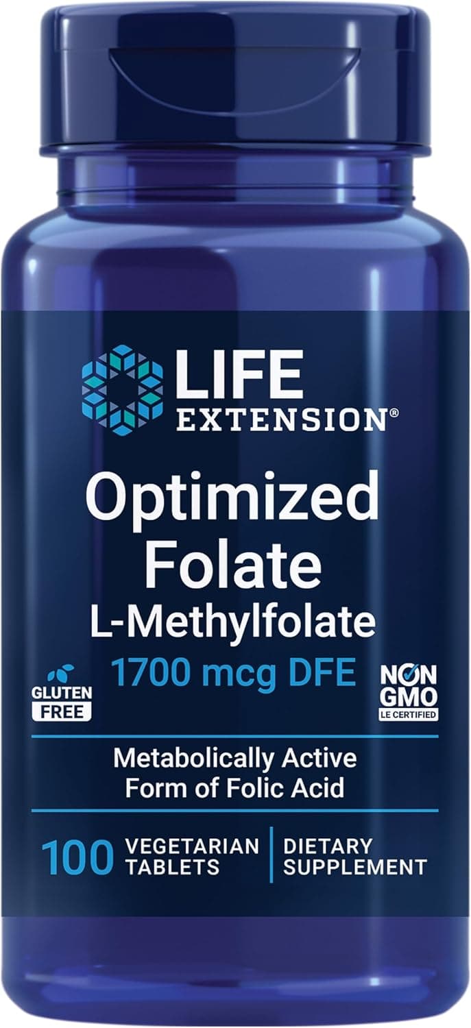 Life Extension Optimized Folate – L-methylfolate – Heart…