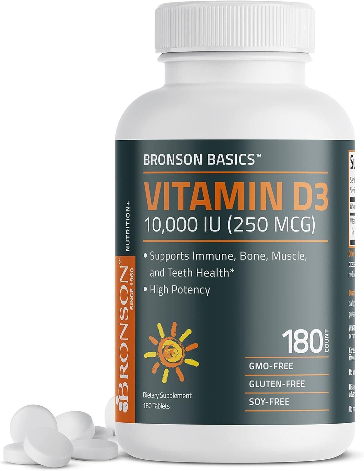 Vitamin D3 10,000 IU (250 MCG) for Healthy Muscle Function…