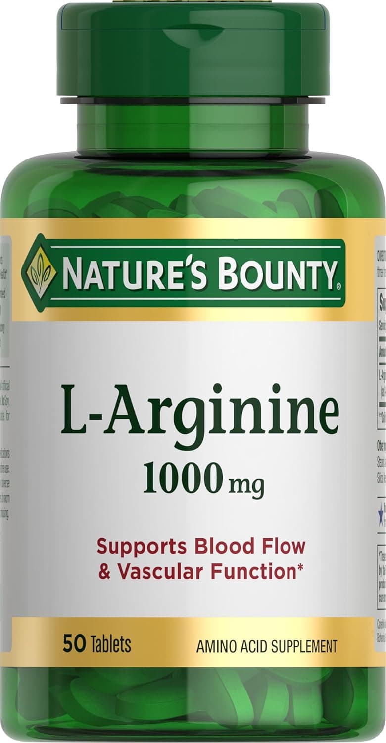 Nature’s Bounty L-Arginine 1000mg for Supporting Blood Flow…
