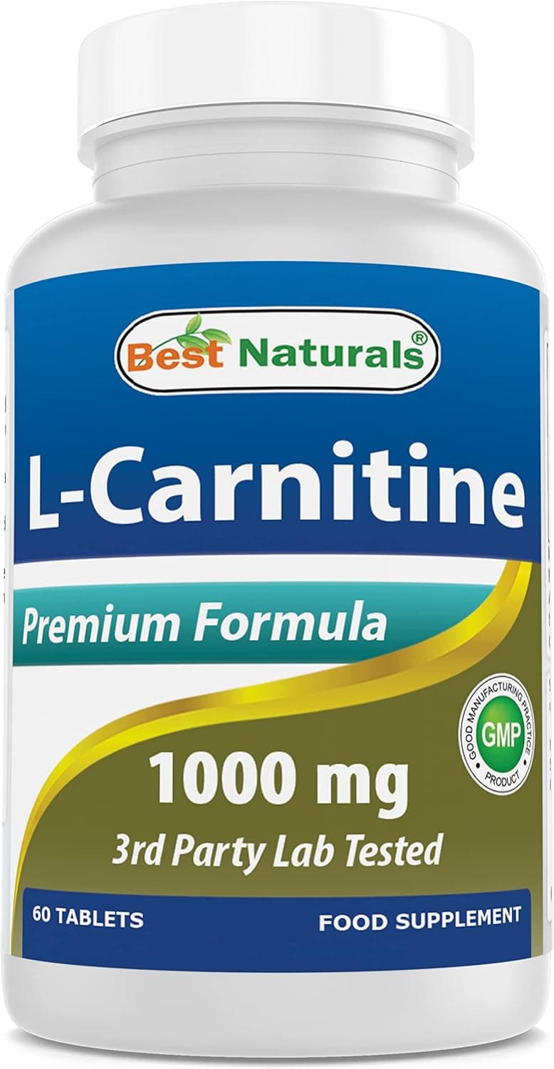 Best Naturals L-Carnitine 1000mg 60 Tablets (60 Count (Pack…
