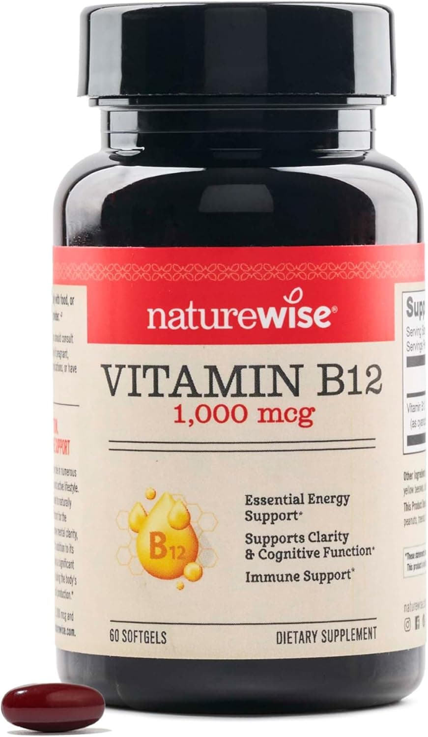 NatureWise Vitamin B12 1000 mcg - Dietary Supplement…