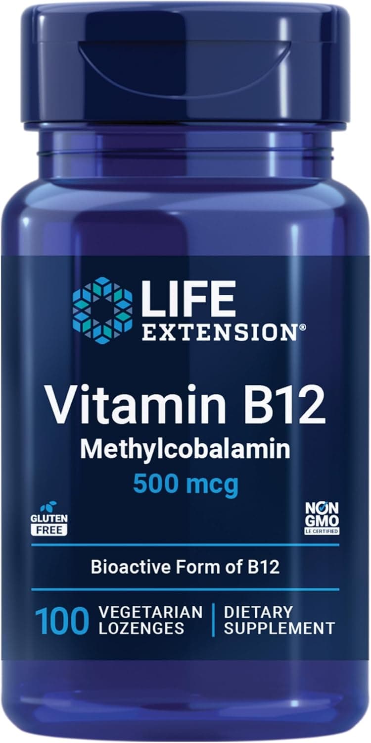 Life Extension Vitamin B12 Methylcobalamin 500mcg - Vitamin…