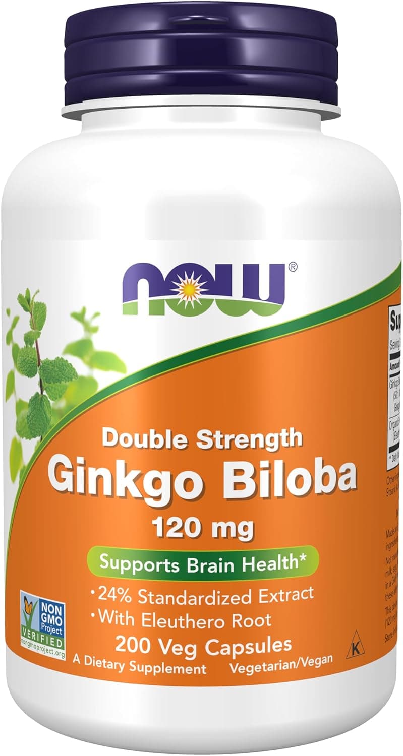 NOW Supplements, Ginkgo Biloba 120 mg, Double Strength…