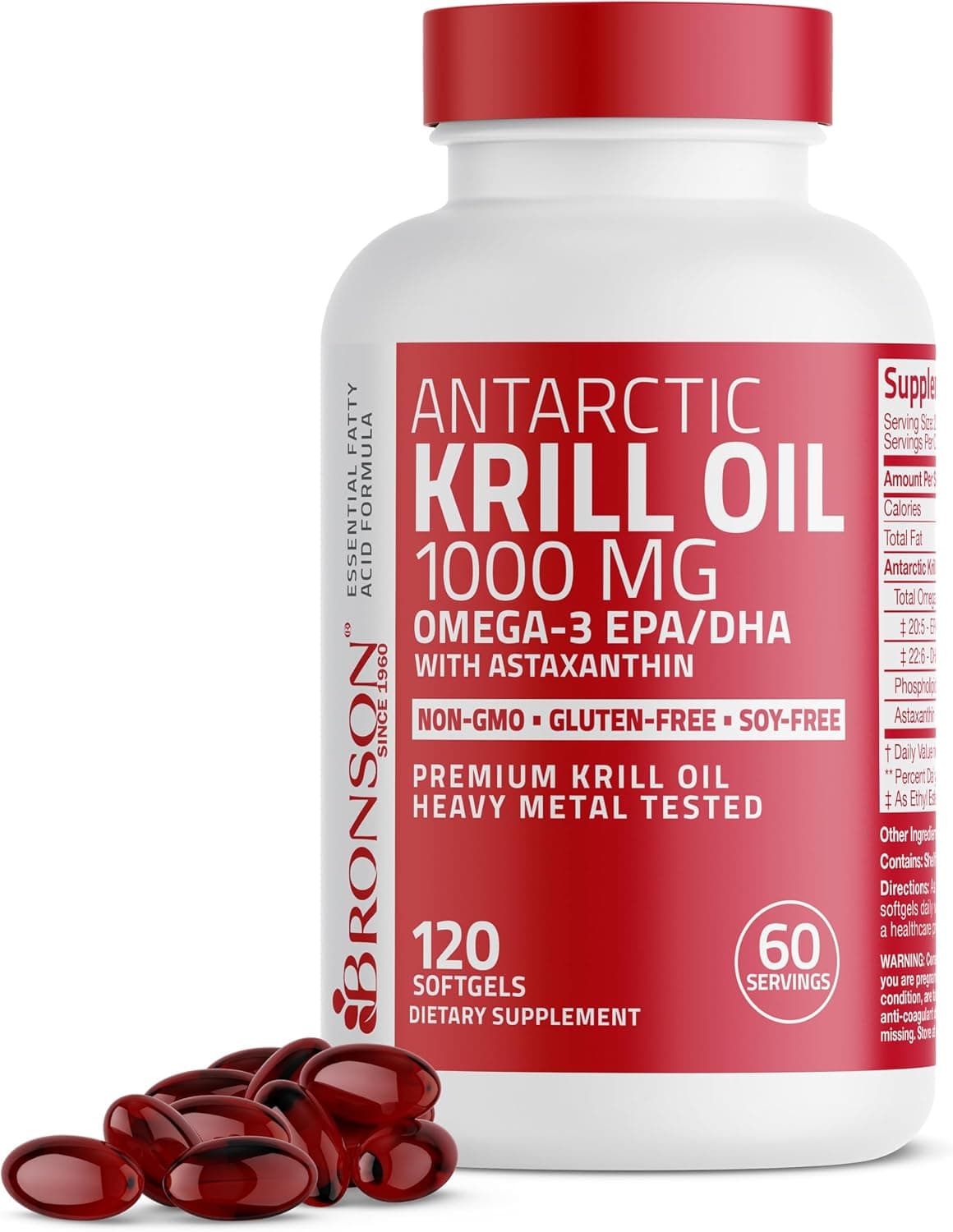 Bronson Antarctic Krill Oil 1000 mg with Omega-3s