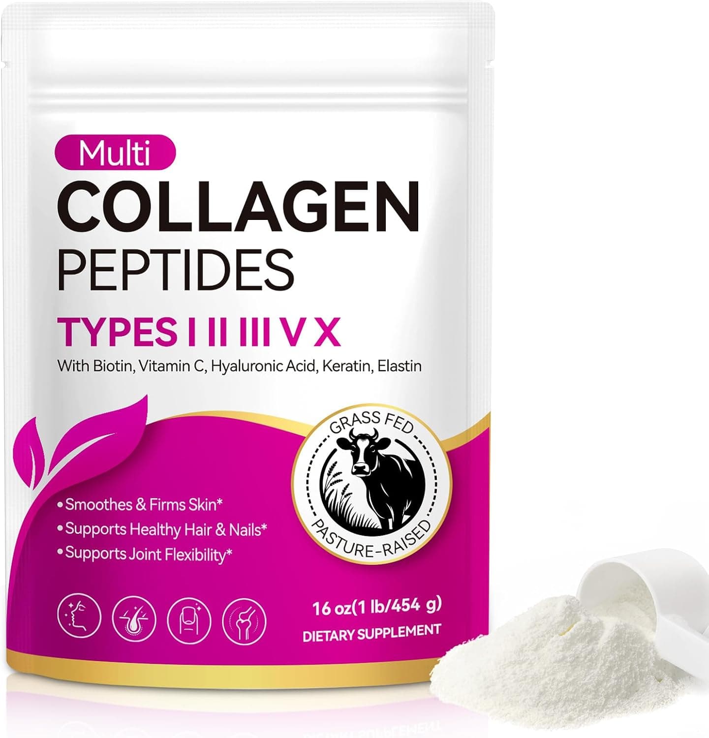 Multi Collagen Peptides Powder | Types I