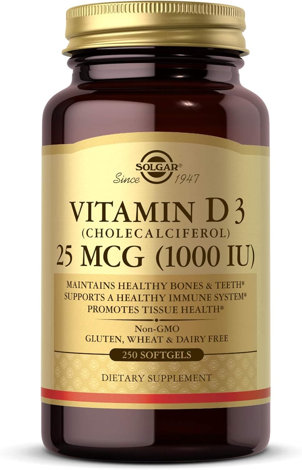 Solgar Vitamin D3 (Cholecalciferol) 25 MCG (1000 IU)